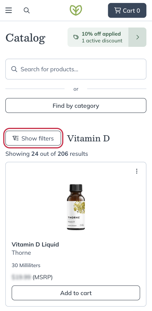 Searching the patient catalog - Fullscript Support Center