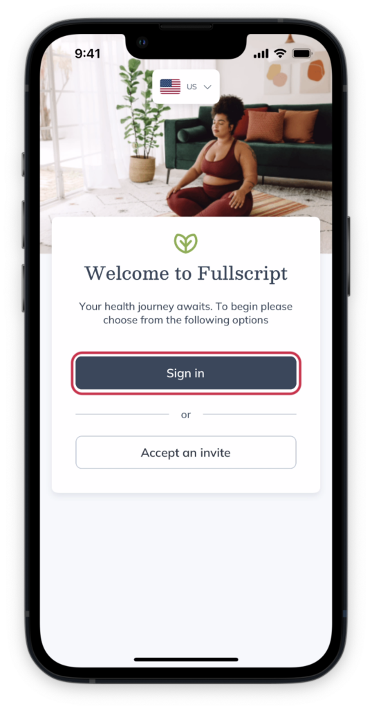 Tap sign in.