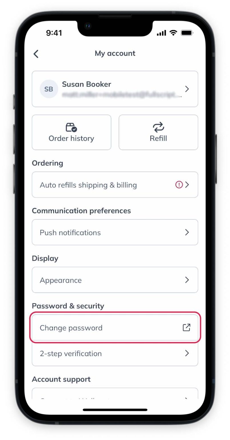 Patient account settings - Fullscript Support Center
