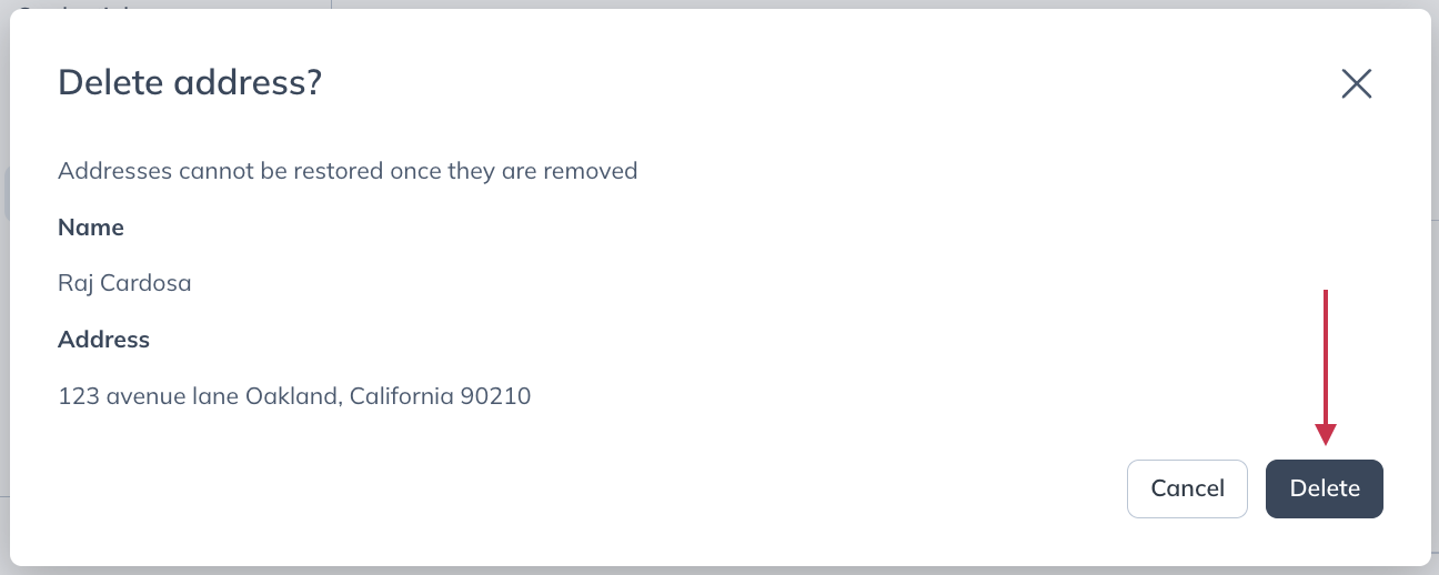 Click Delete