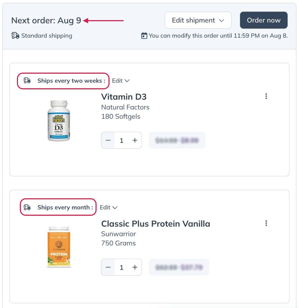 Managing your auto refill schedule - Fullscript Support Center