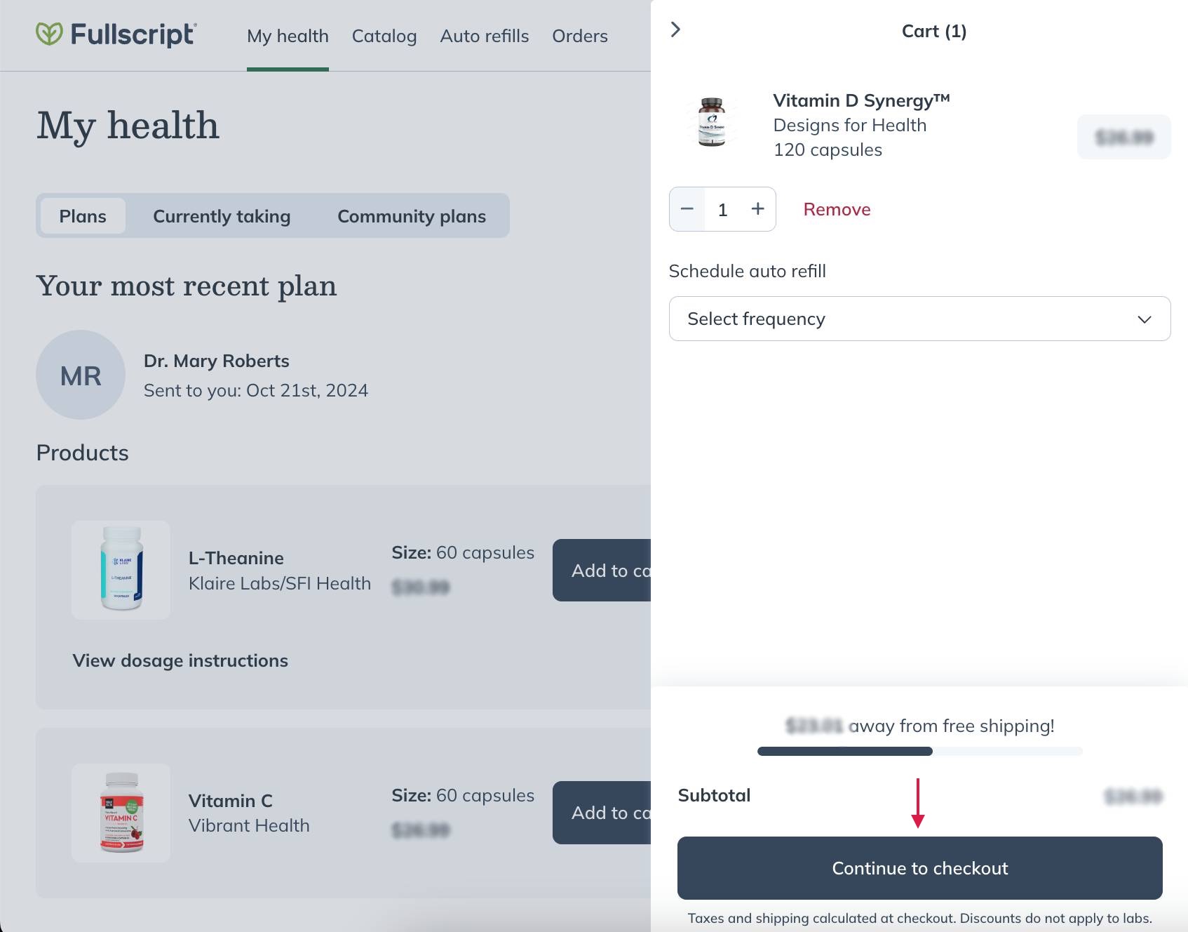 Placing an order - Fullscript Support Center